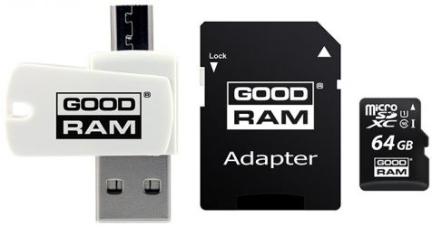 Карта памяти GOODRAM 64 GB microSDXC class 10 UHS-I All-in-One (M1A4-0640R12) Карта памяти GOODRAM 64 GB microSDXC class 10 UHS-I All-in-One (M1A4-0640R12)