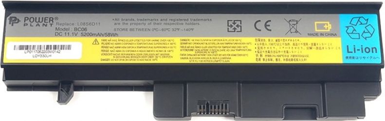 Аккумулятор PowerPlant для ноутбуков IBM/LENOVO Ideapad Y330 (LO8S6D11, LOY330LH) 11.1V 5200mAh (NB480371)