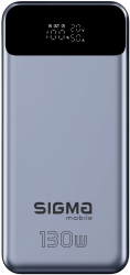 УМБ Sigma mobile X-power SI30A7QLX 30000 mAh PD130W Seamless Charging Silver УМБ Sigma mobile X-power SI30A7QLX 30000 mAh PD130W Seamless Charging Silver