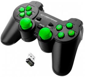 Геймпад беспроводной Esperanza Gladiator PC/PS3 (EGG108G) Black/Green Геймпад беспроводной Esperanza Gladiator PC/PS3 (EGG108G) Black/Green