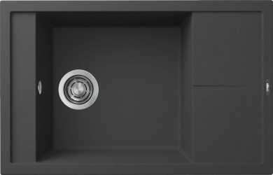 Кухонна мийка граніт Elleci Unico 305, 40 Nero