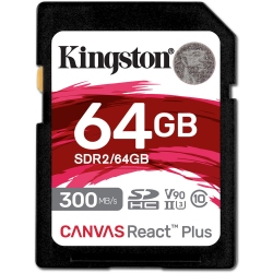 Карта пам'яті Kingston SDXC 64GB Canvas React Plus Class 10 UHS-II U3 V90 (SDR2/64GB) Карта пам'яті Kingston SDXC 64GB Canvas React Plus Class 10 UHS-II U3 V90 (SDR2/64GB)