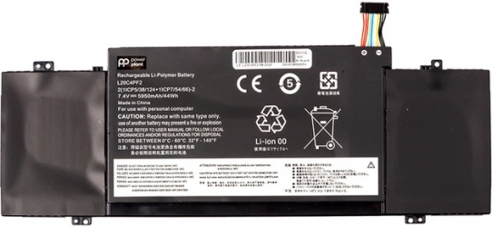 Аккумулятор PowerPlant для Lenovo Yoga Slim 7 Carbon 14ACN6 (L20C4PF2) 7.4V 5950mAh (NB482399)