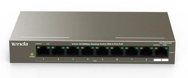 Коммутатор Tenda TEF1109P-8-63W Коммутатор Tenda TEF1109P-8-63W