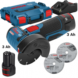 Аккумуляторная угловая шлифмашина Bosch Professional GWS 12V-76, 2 x GBA 12V3.0Ah аккумуляторы, зарядное устройство GAL 12V-40, L-boxx 102 + 3 диска (06019F200B) Аккумуляторная угловая шлифмашина Bosch Professional GWS 12V-76, 2 x GBA 12V3.0Ah аккумуляторы, зарядное устройство GAL 12V-40, L-boxx 102 + 3 диска (06019F200B)