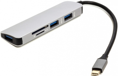 Переходник PowerPlant USB Type-C - 3*USB 3.0 Ports + TF/SD Card Reader Переходник PowerPlant USB Type-C - 3*USB 3.0 Ports + TF/SD Card Reader