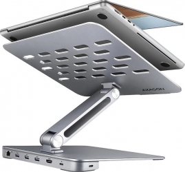 Подставка для ноутбука AXАGОN HMC-STND USB-C 5Gbps 7in1 (HMC-STND) Silver