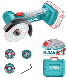 Угловая шлифмашина Total 20В 76 мм 19500 об/мин (TAGLI201258) Угловая шлифмашина Total 20В 76 мм 19500 об/мин (TAGLI201258)