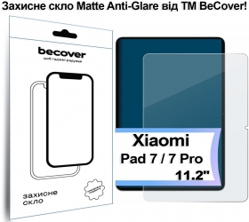 Защитное стекло BeCover (Matte Anti-Glare) для Xiaomi Pad 7 / 7 Pro 11.2 Защитное стекло BeCover (Matte Anti-Glare) для Xiaomi Pad 7 / 7 Pro 11.2