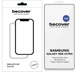 Защитное стекло BeCover для Samsung Galaxy S26 Ultra SM-S948 10D (714768) Black