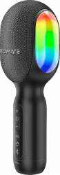 Мікрофон Promate VocalMic Bluetooth 2 x AUX LED (vocalmic.black) Black  Мікрофон Promate VocalMic Bluetooth 2 x AUX LED (vocalmic.black) Black
