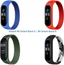 Набір ремінців 4 кольори BeCover Elastic Nylon Style для Xiaomi Mi Smart Band 5/Mi Smart Band 6 (Size S) (706497) Boy  Набір ремінців 4 кольори BeCover Elastic Nylon Style для Xiaomi Mi Smart Band 5/Mi Smart Band 6 (Size S) (706497) Boy