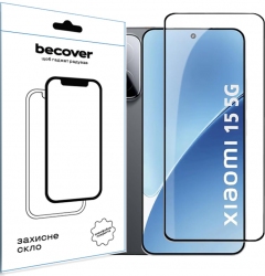 Защитное стекло Becover для Xiaomi 15 5G (713419) Black Защитное стекло Becover для Xiaomi 15 5G (713419) Black