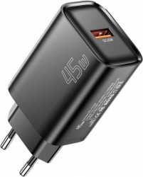 Мережевий зарядний пристрій ESSAGER Flash 45W 1USB-A QC (ECT45W-RPB01-Z) Black 