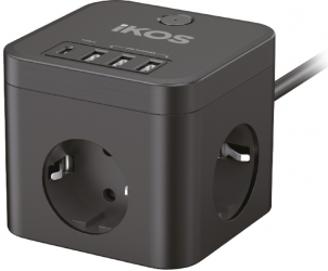 Мережевий фільтр Ikos C34S-CU (0007-CEF) Black 