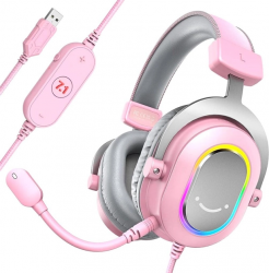 Наушники Fifine H6P RGB Pink Наушники Fifine H6P RGB Pink