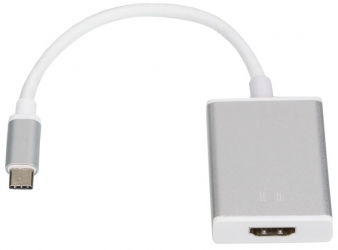Переходник Atcom USB Type-C - HDMI (M/F), 0.1 м (13888) White 
