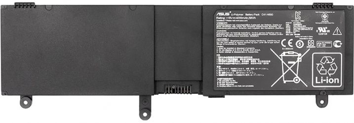 Аккумулятор PowerPlant для ноутбуков Asus N550 Series (C41-N550) 15V 4000mAh (NB430680)