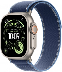Apple Watch Ultra 3 GPS + Cellular 49mm Natural Titanium Case with Blue/Bright Blue Trail Loop - S/M (MEWR4QP/A) Apple Watch Ultra 3 GPS + Cellular 49mm Natural Titanium Case with Blue/Bright Blue Trail Loop - S/M (MEWR4QP/A)