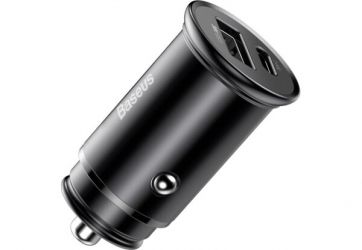 Автомобильное зарядное устройство Baseus Circular Metal PPS QC 30W (Support VOOC) (CCYS-C01) Black Автомобильное зарядное устройство Baseus Circular Metal PPS QC 30W (Support VOOC) (CCYS-C01) Black