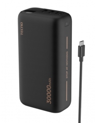 УМБ TECNO 30000mAh 22.5W (TPB-P302) Black УМБ TECNO 30000mAh 22.5W (TPB-P302) Black