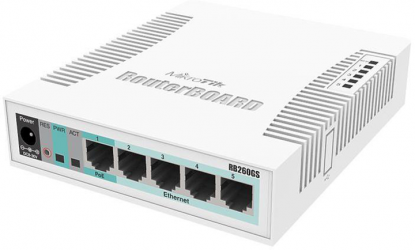 Коммутатор MikroTik CSS106-5G-1S (RB260GS) (5x1Gb, 1x SFP) Коммутатор MikroTik CSS106-5G-1S (RB260GS) (5x1Gb, 1x SFP)