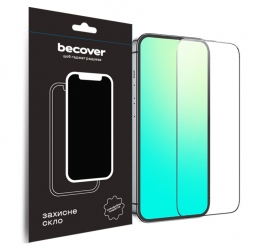Защитное стекло BeCover для Apple iPhone 15/15 Pro (709719) Black