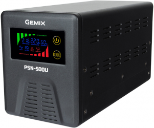 ИБП Gemix PSN-500U LCD 500ВА/350Вт (PSN500U) ИБП Gemix PSN-500U LCD 500ВА/350Вт (PSN500U)