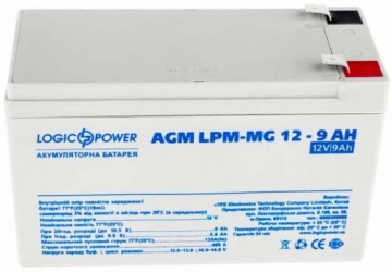 Акумуляторна батарея LogicPower 12V 9AH (LPM-MG 12 - 9 AH) AGM мультигель