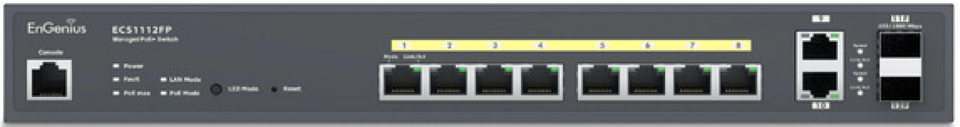Коммутатор EnGenius ECS1112FP 10xGbE+2xSFP L2+130W Cloud Коммутатор EnGenius ECS1112FP 10xGbE+2xSFP L2+130W Cloud