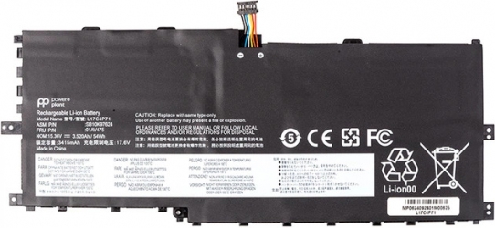 Аккумулятор PowerPlant для Lenovo ThinkPad X1 Yoga 2018 (L17C4P71) 15.36V 3520mAh (NB482566)