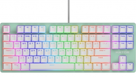 КЛАВИАТУРА HATOR ROCKFALL 2 MECHA TKL ORANGE USB (HTK-723) MINT