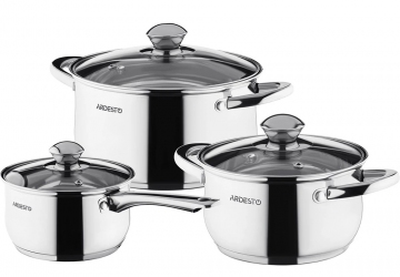 Набор кастрюль Ardesto Gemini Gourmet 6 предметов (AR1906PS) Набор кастрюль Ardesto Gemini Gourmet 6 предметов (AR1906PS)