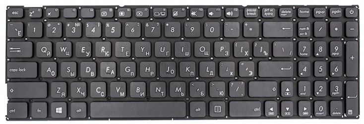 Клавіатура для ноутбука PowerPlant Asus X541 series без фрейму (KB312597) Black