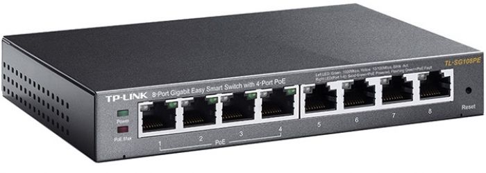 Комутатор TP-LINK TL-SG108PE Комутатор TP-LINK TL-SG108PE