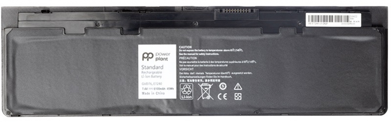 Аккумулятор PowerPlant для DELL Latitude E7240 (WD52H, DL7240PJ) 7.4V 45Wh (original) (NB440740)