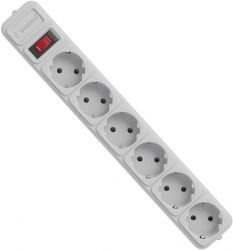 Сетевой фильтр Gembird SPG6-G-10G 3 м 6 розеток Grey