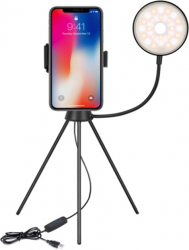 Кільцева LED лампа для телефону Puluz зі штативом (SYA0014601) Кільцева LED лампа для телефону Puluz зі штативом (SYA0014601)