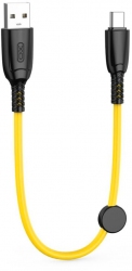 Кабель XO NB247 type-C 0,25m 6A Yellow