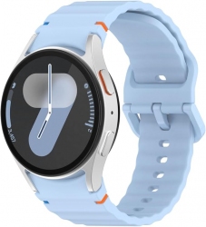 Ремешок BeCover Ribbed Tape для Samsung Galaxy Watch (20mm) 3 41mm/4/5/6/7 40-44mm (712044) Lite Blue