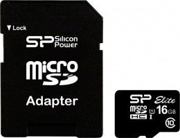 Карта пам'яті Silicon Power microSDHC 16GB Elite UHS-I (SP016GBSTHBU1V10-SP) Карта пам'яті Silicon Power microSDHC 16GB Elite UHS-I (SP016GBSTHBU1V10-SP)