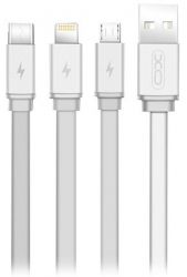 Кабель USB XO NB18 3in1 1m 2.4A Silver