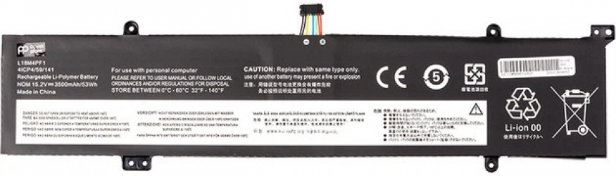 Аккумулятор PowerPlant для Lenovo Yoga 9-15IMH5 (L18M4PF1) 15.2V 3500mAh (NB482382)