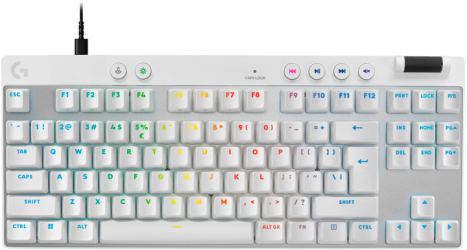 Клавіатура дротова Logitech G PRO X TKL RAPID Wired Gaming Linear USB (920-013242) White  Клавіатура дротова Logitech G PRO X TKL RAPID Wired Gaming Linear USB (920-013242) White