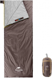 Спальный мешок Naturehike Summer LW180 NH21MSD09 левый p-p M (6927595777954-L) Brown