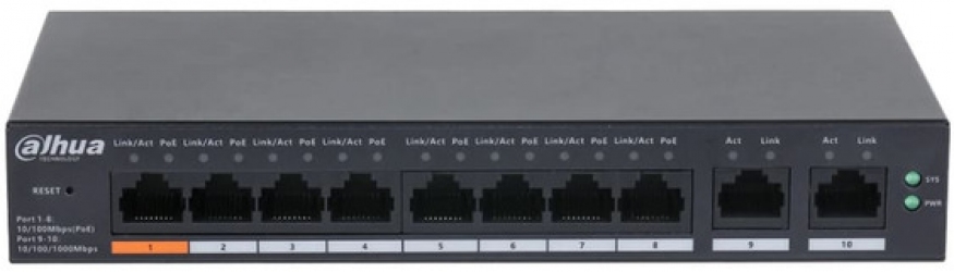 Коммутатор Dahua DH-CS4010-8ET-60 PoE Коммутатор Dahua DH-CS4010-8ET-60 PoE