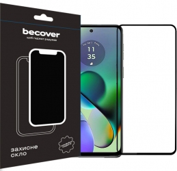 Защитное стекло BeCover для Motorola Moto G54 / G54 Power (710107) Black