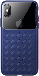 Панель Baseus Glass & Weaving для Apple iPhone Xs (WIAPIPH58-BL03) Blue Панель Baseus Glass & Weaving для Apple iPhone Xs (WIAPIPH58-BL03) Blue