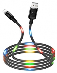 Кабель USB XO NB108 microUSB 1m 2.1A Voice control Black (126171) - Уцінка Кабель USB XO NB108 microUSB 1m 2.1A Voice control Black (126171) - Уцінка