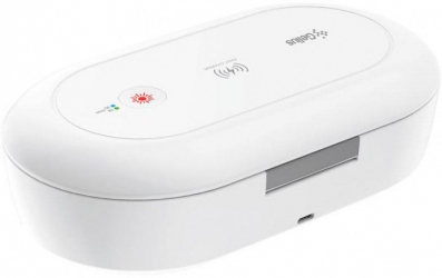 Стерилизатор для мобильного телефона с функцией беспроводной зарядки Gelius Pro UV Disinfection Box GP-UV001+ Wireless Charging (2099900794490) (146908) - Уценка